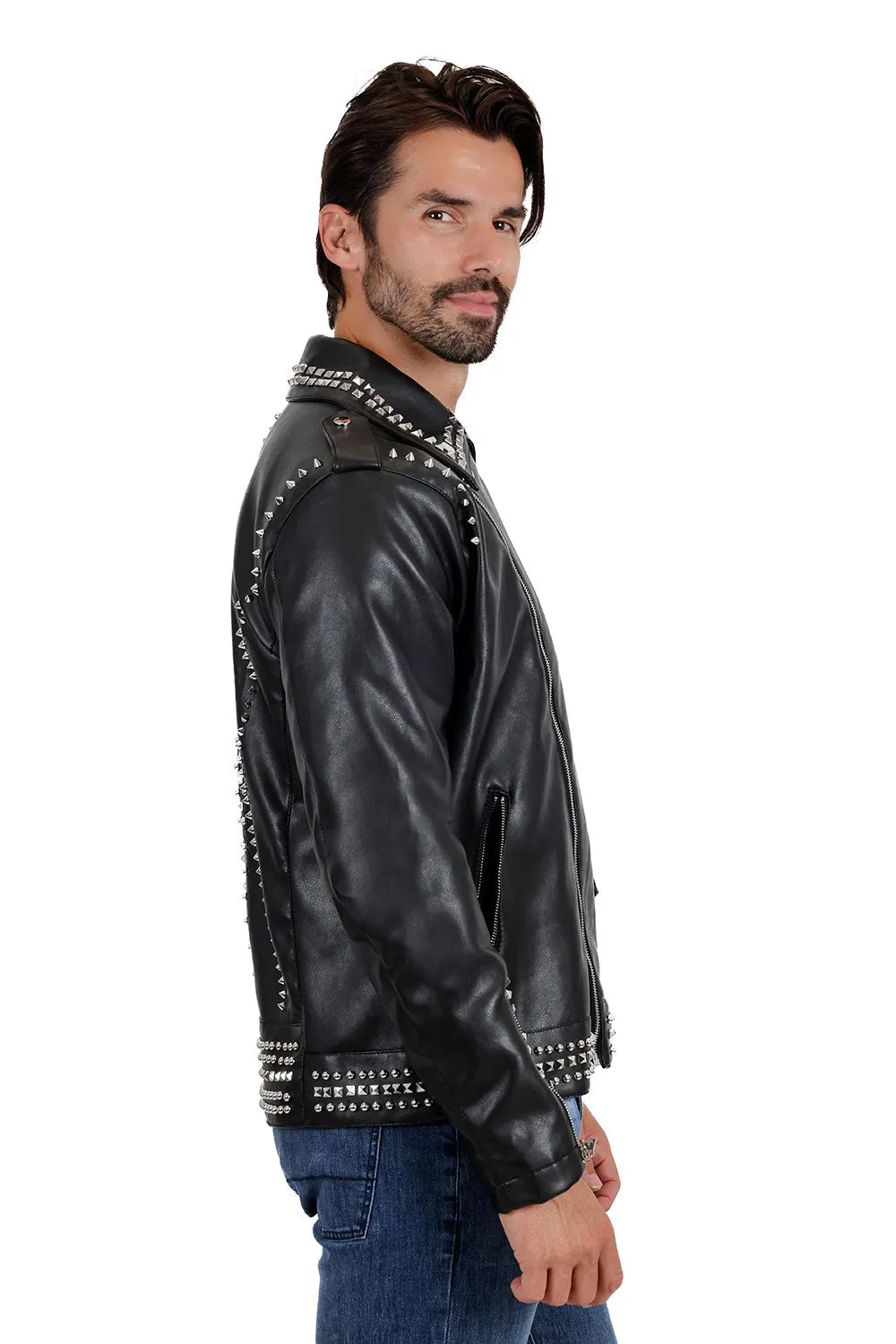 Serrated Look PU Jacket