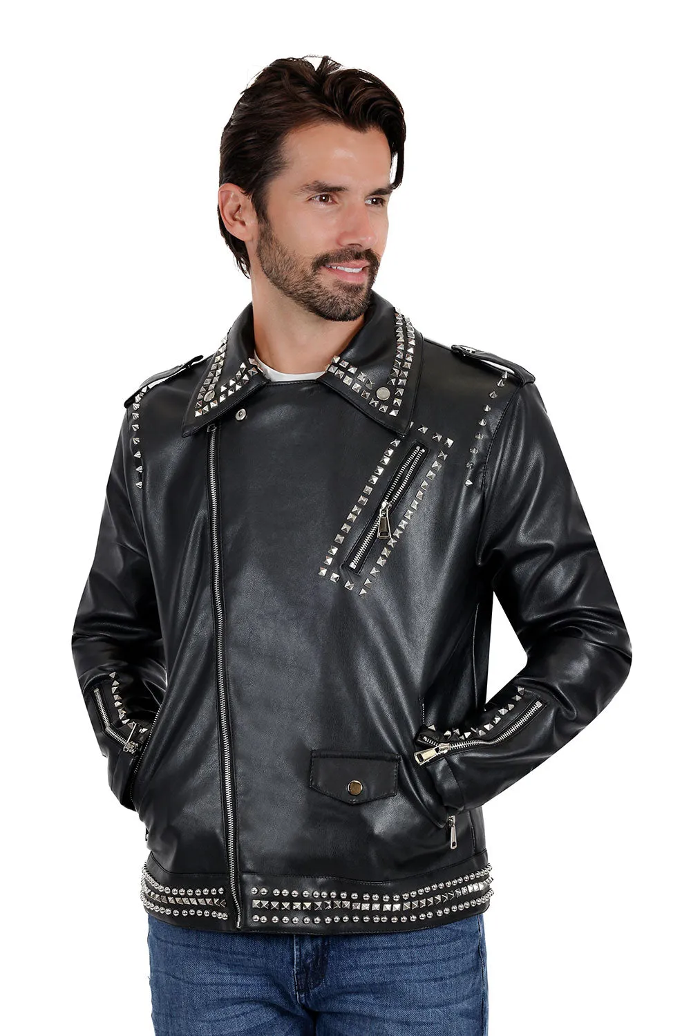 Serrated Look PU Jacket
