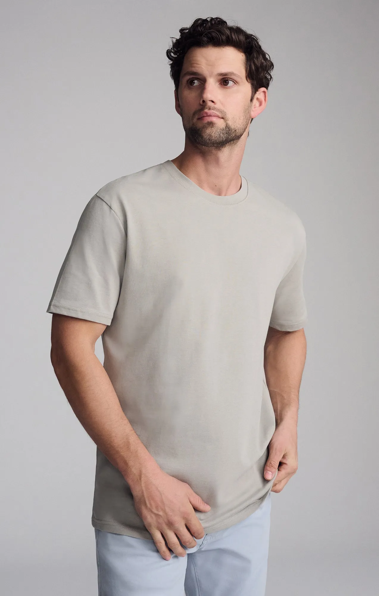 SHORT SLEEVE CREW NECK T-SHIRT IN PALOMA
