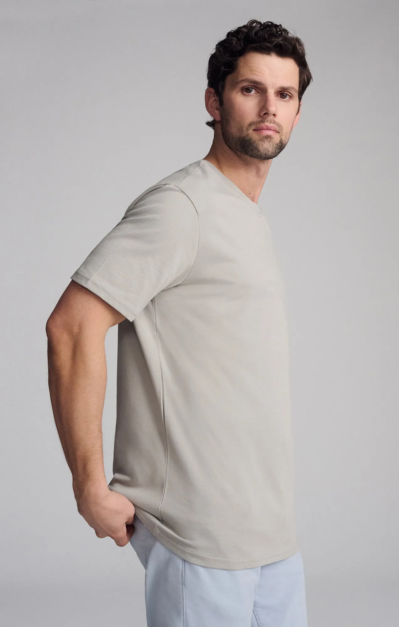 SHORT SLEEVE CREW NECK T-SHIRT IN PALOMA