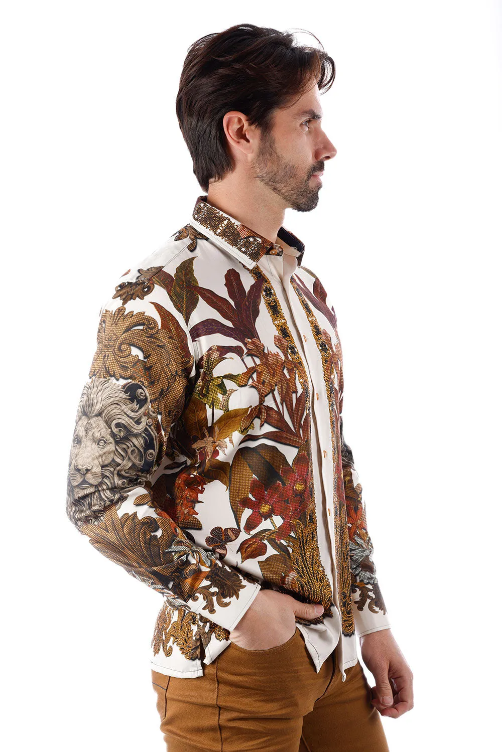 Snazzy Genre Rhinestone Long Sleeve Shirt