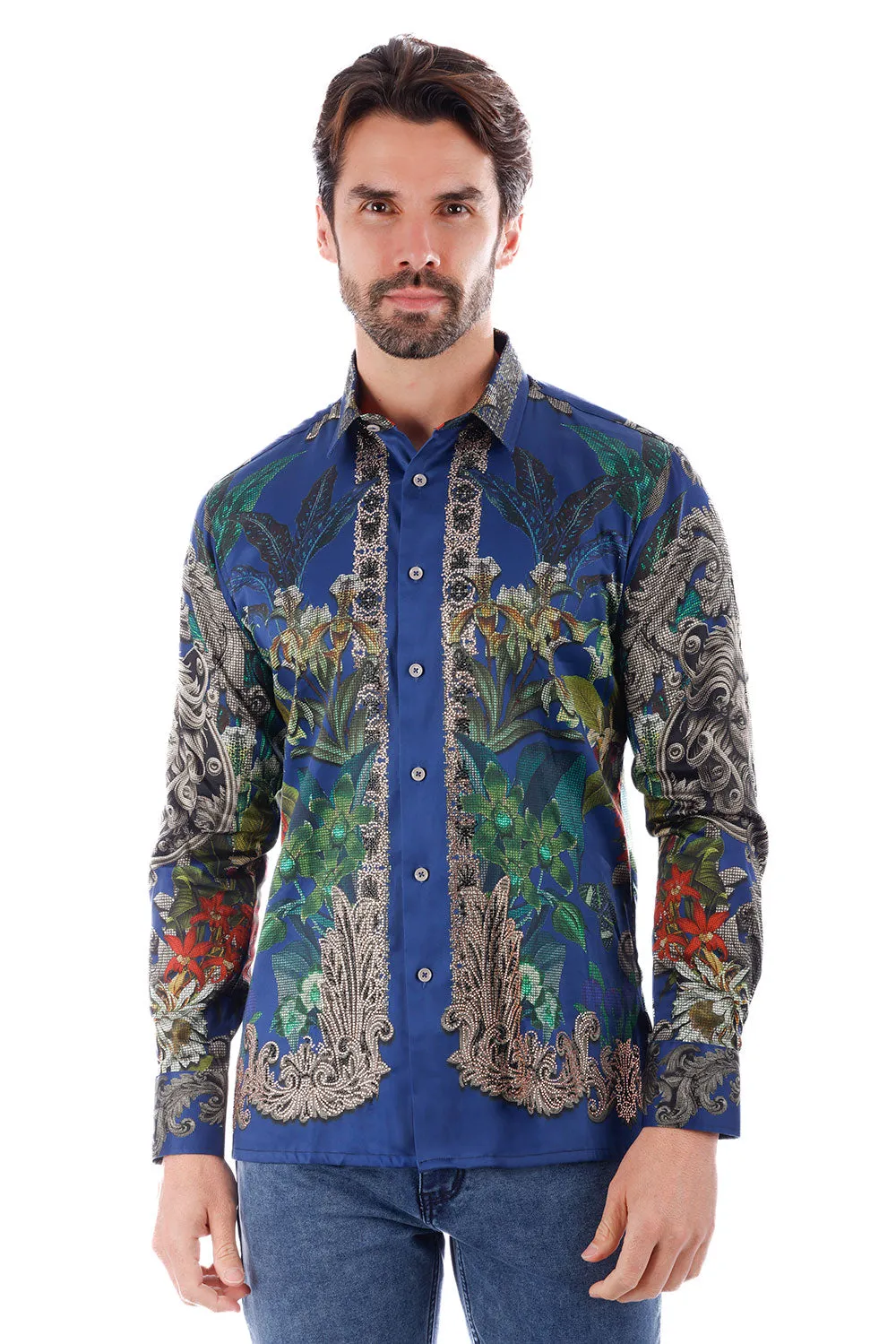 Snazzy Genre Rhinestone Long Sleeve Shirt