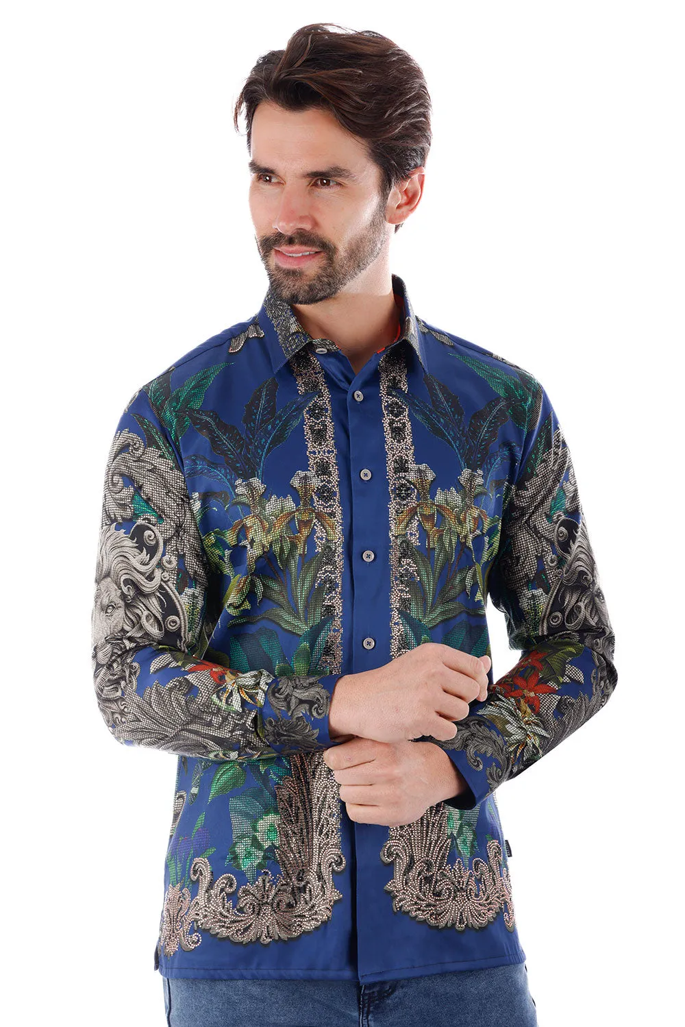Snazzy Genre Rhinestone Long Sleeve Shirt