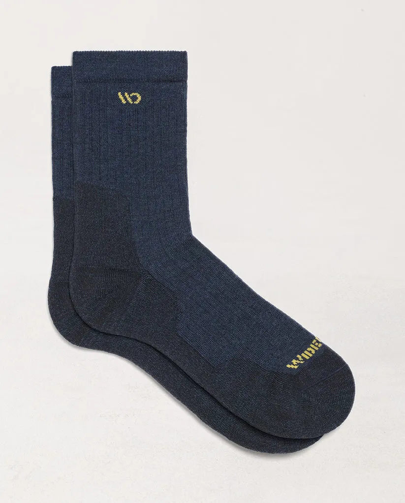 Solid Cushioned Micro Crew Socks