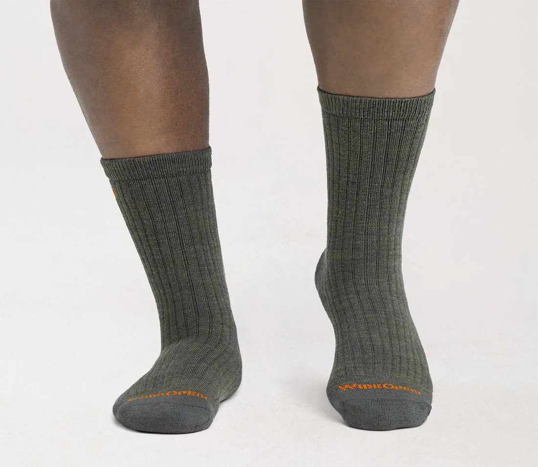 Solid Cushioned Micro Crew Socks