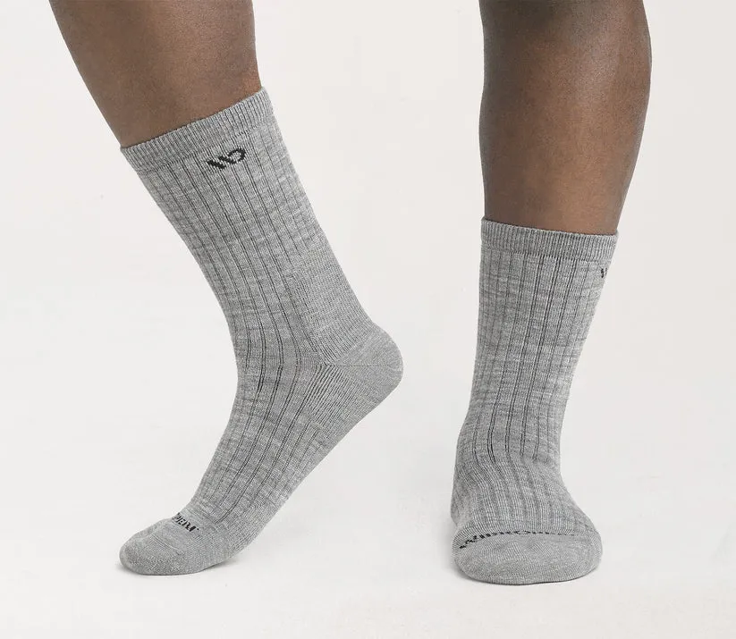 Solid Cushioned Micro Crew Socks