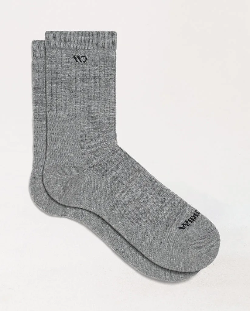 Solid Cushioned Micro Crew Socks