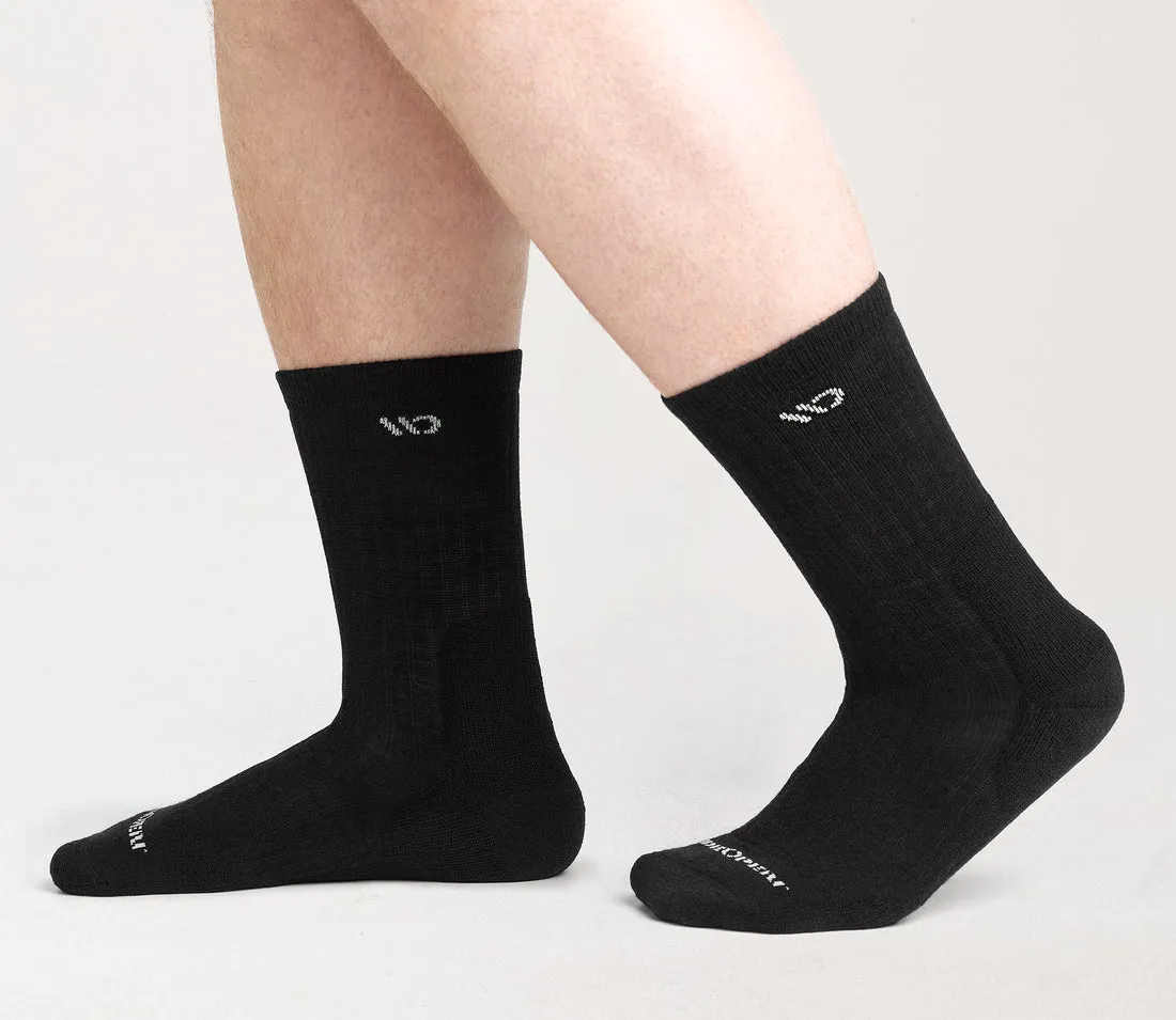 Solid Cushioned Micro Crew Socks