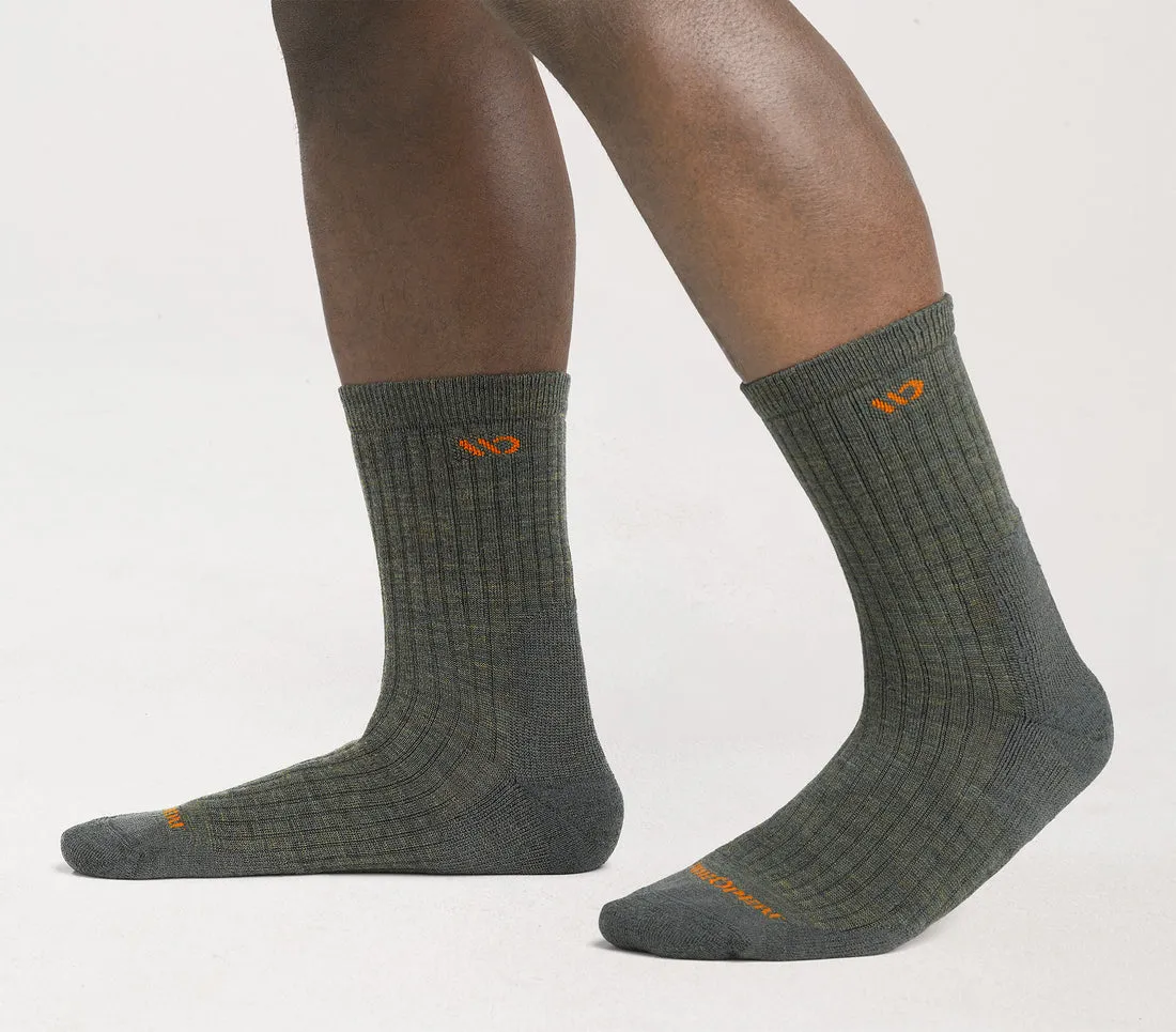 Solid Cushioned Micro Crew Socks