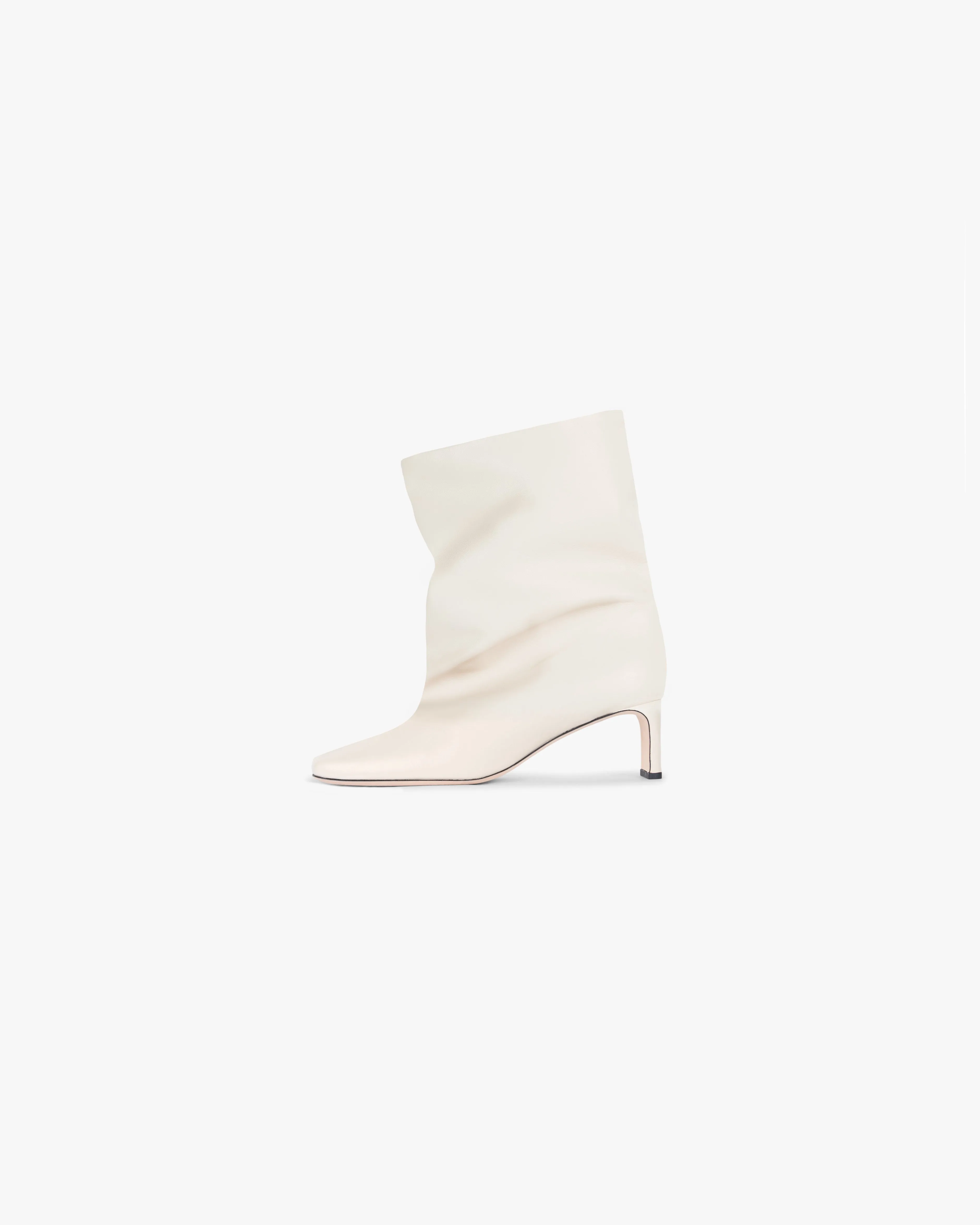 Square Toe Ankle Boot - Ecru