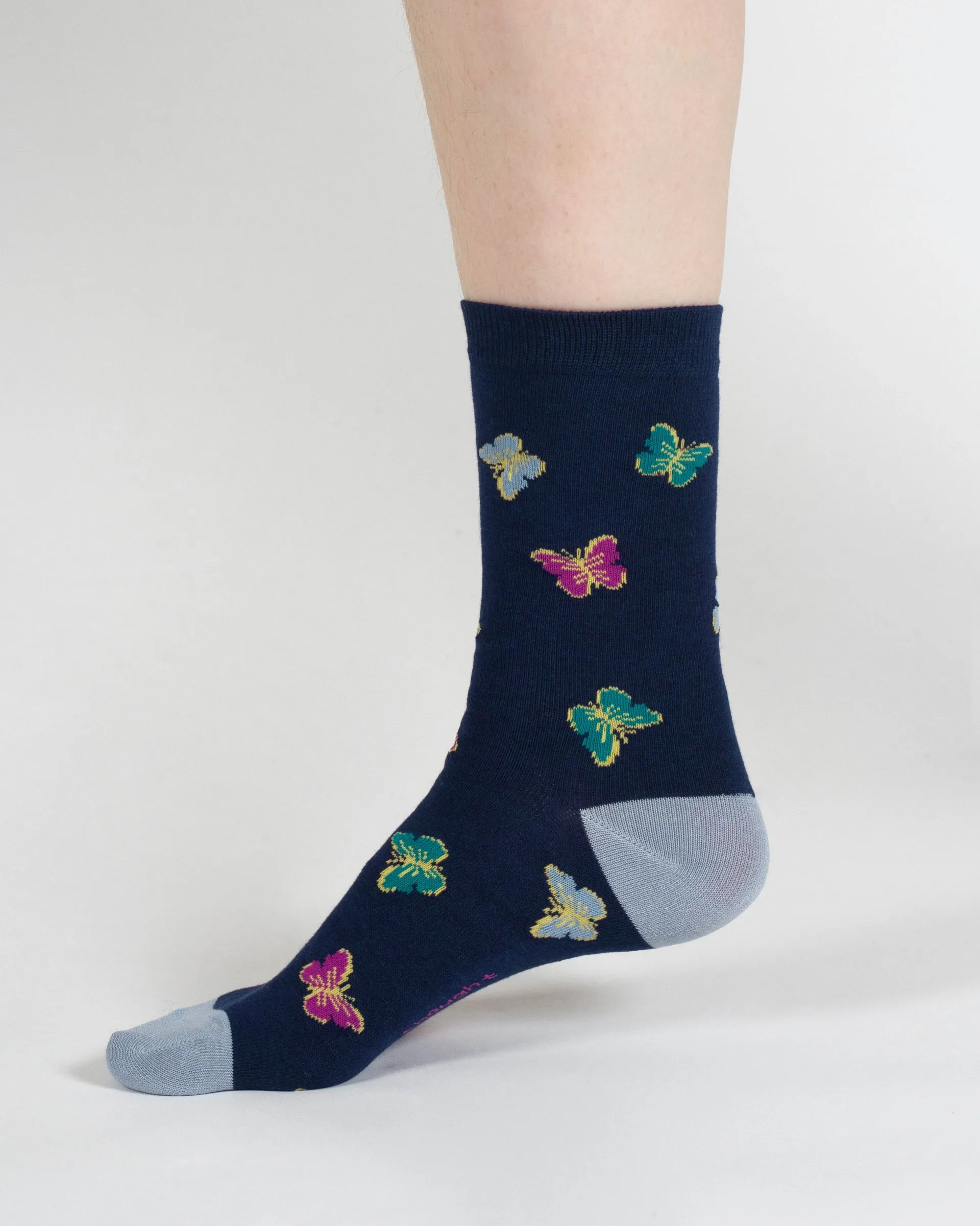 Starry Night Owl Bamboo Gift Box of 4 Socks - Blue Multi