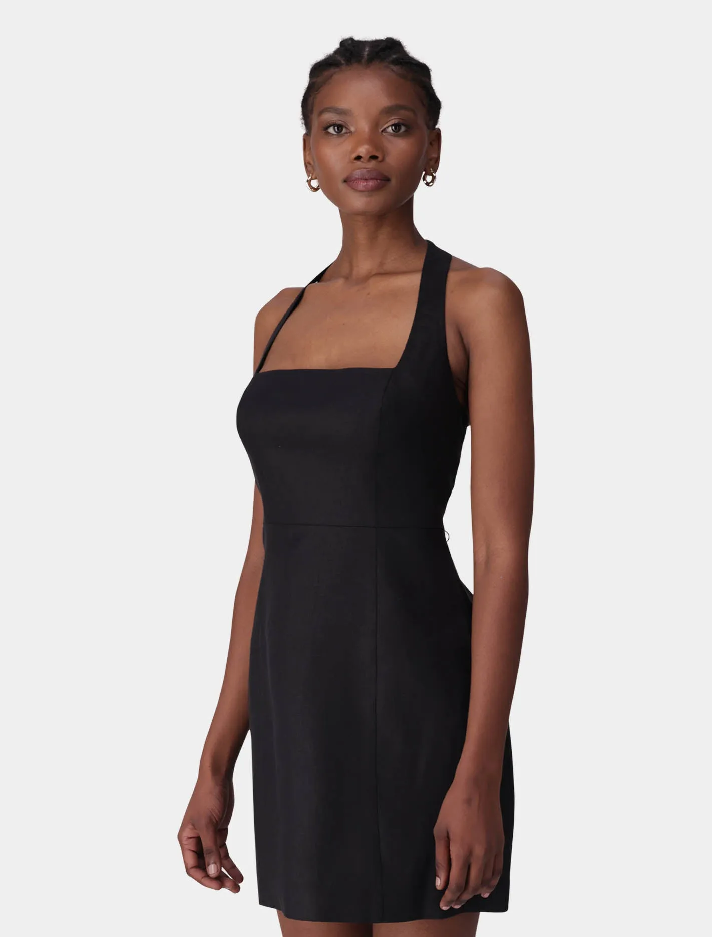 Stevie Halter Neck Linen Mini Dress