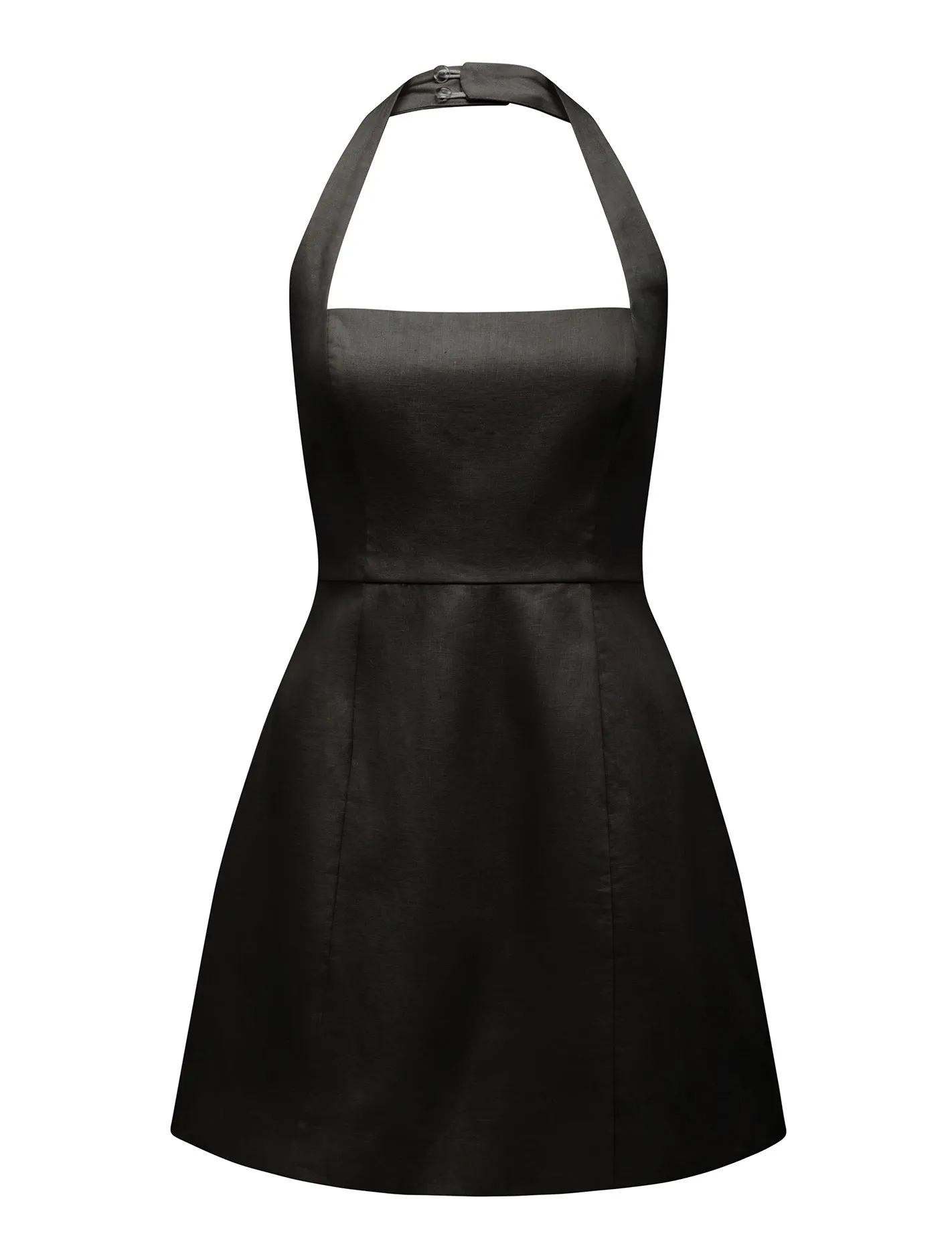 Stevie Halter Neck Linen Mini Dress