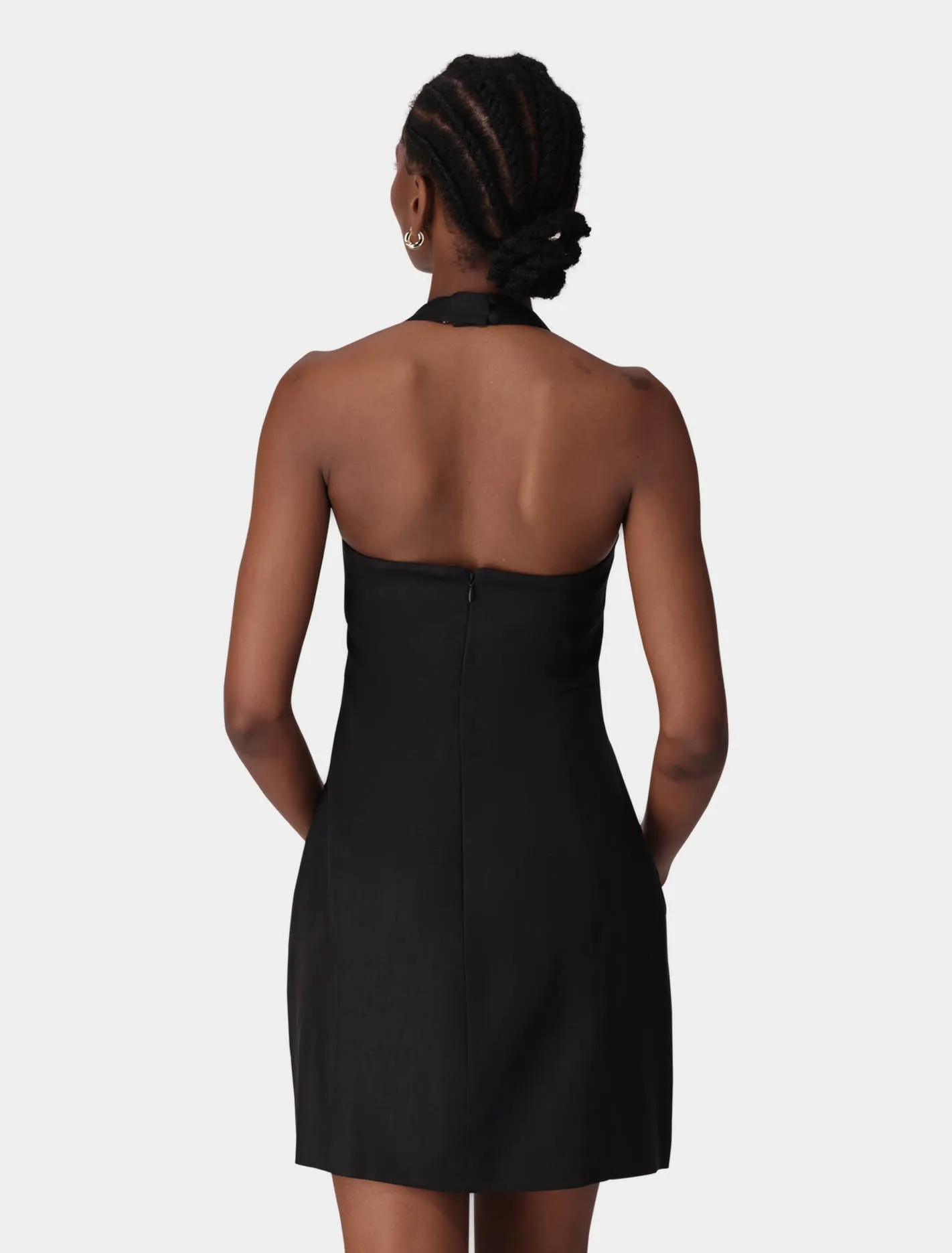 Stevie Halter Neck Linen Mini Dress