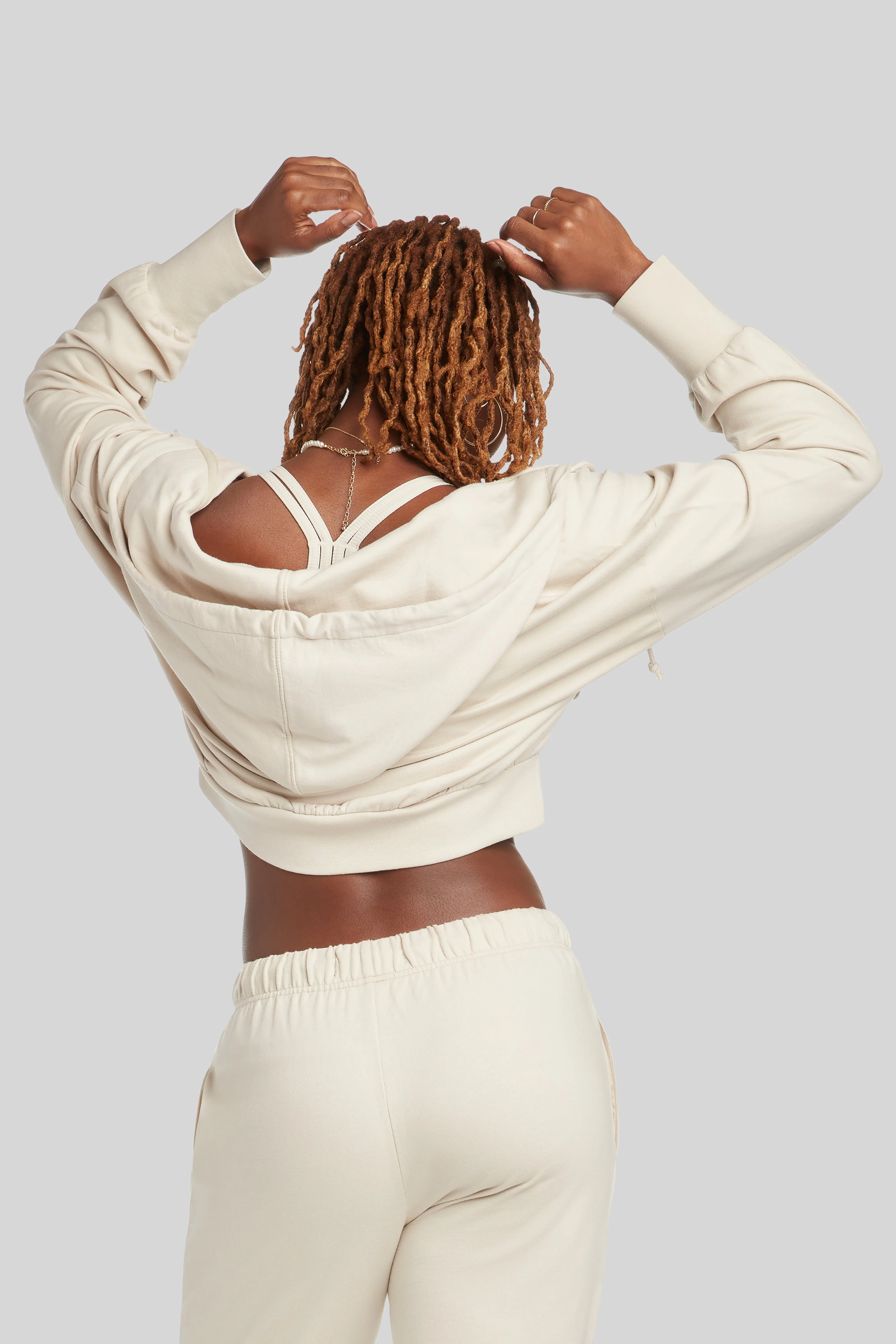 Thunder Zip Up Hoodie - Sand