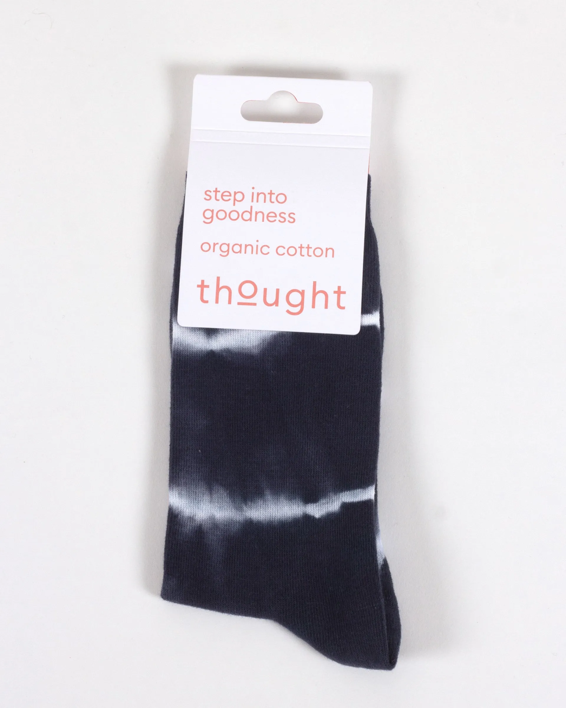 Tie Dye Organic Cotton Crew Socks - Navy Cream