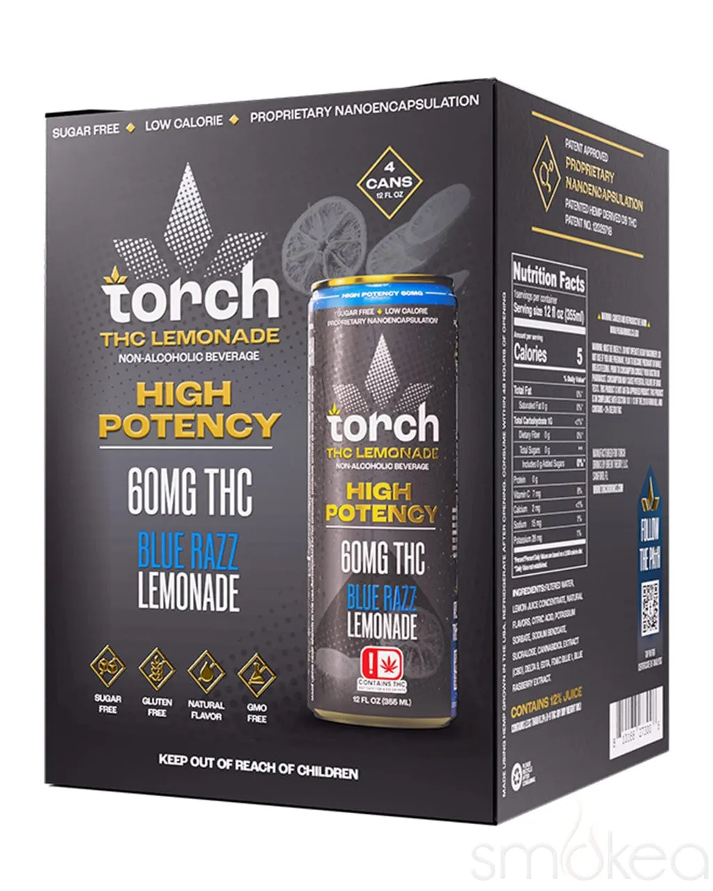 Torch High Potency THC Seltzer - Blue Razz Lemonade