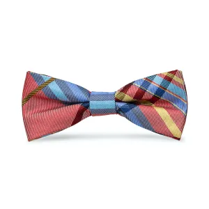 Venetian Plaid: Boys Bow Tie - Red