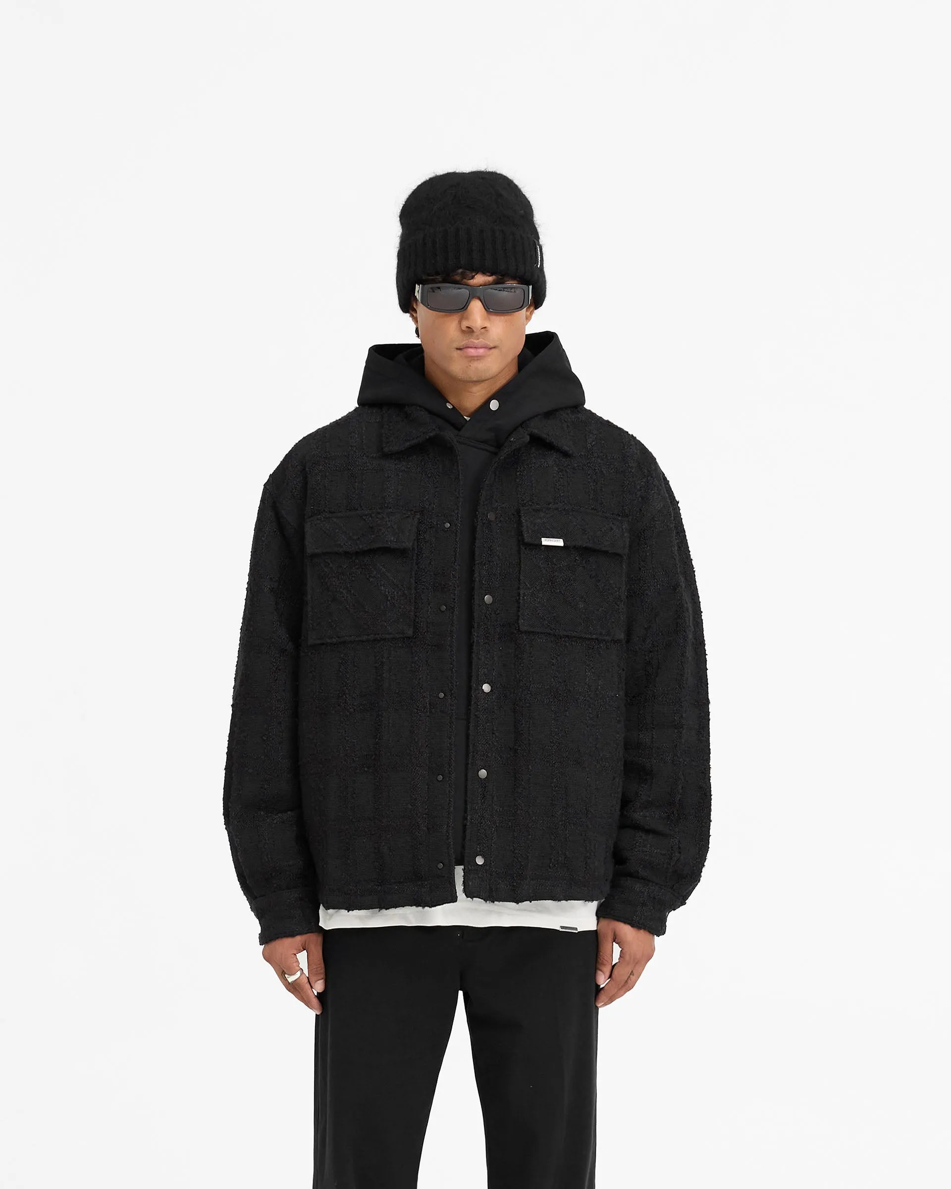 Wadded Overshirt - Black