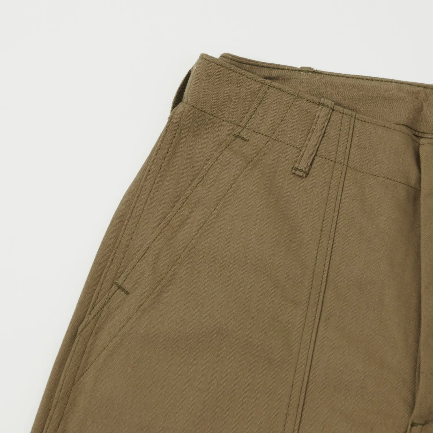 Warehouse & Co 1218 Military Herringbone Short - Olive Drab