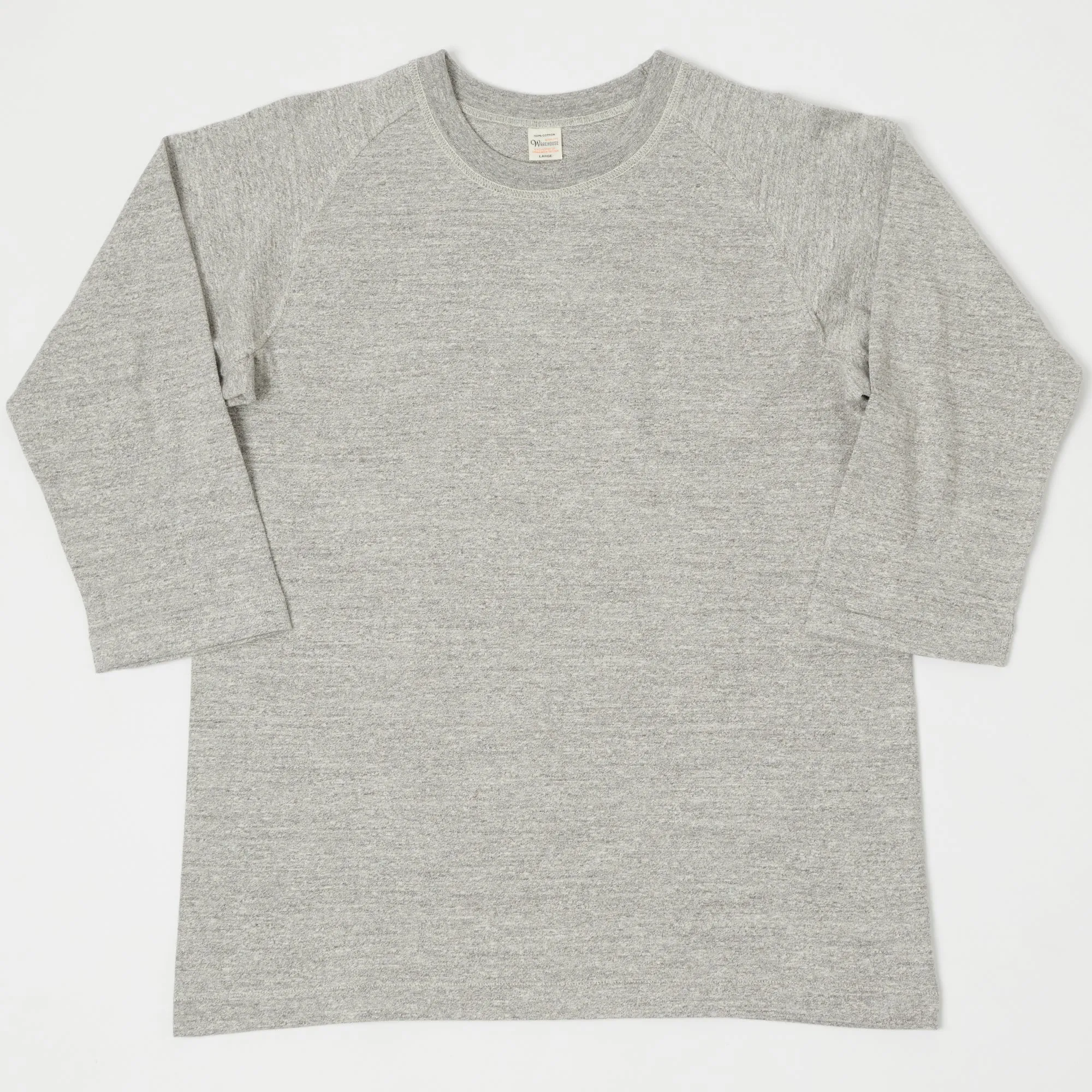Warehouse & Co 4049 3/4 Sleeve Freedom Tee - Heather Grey