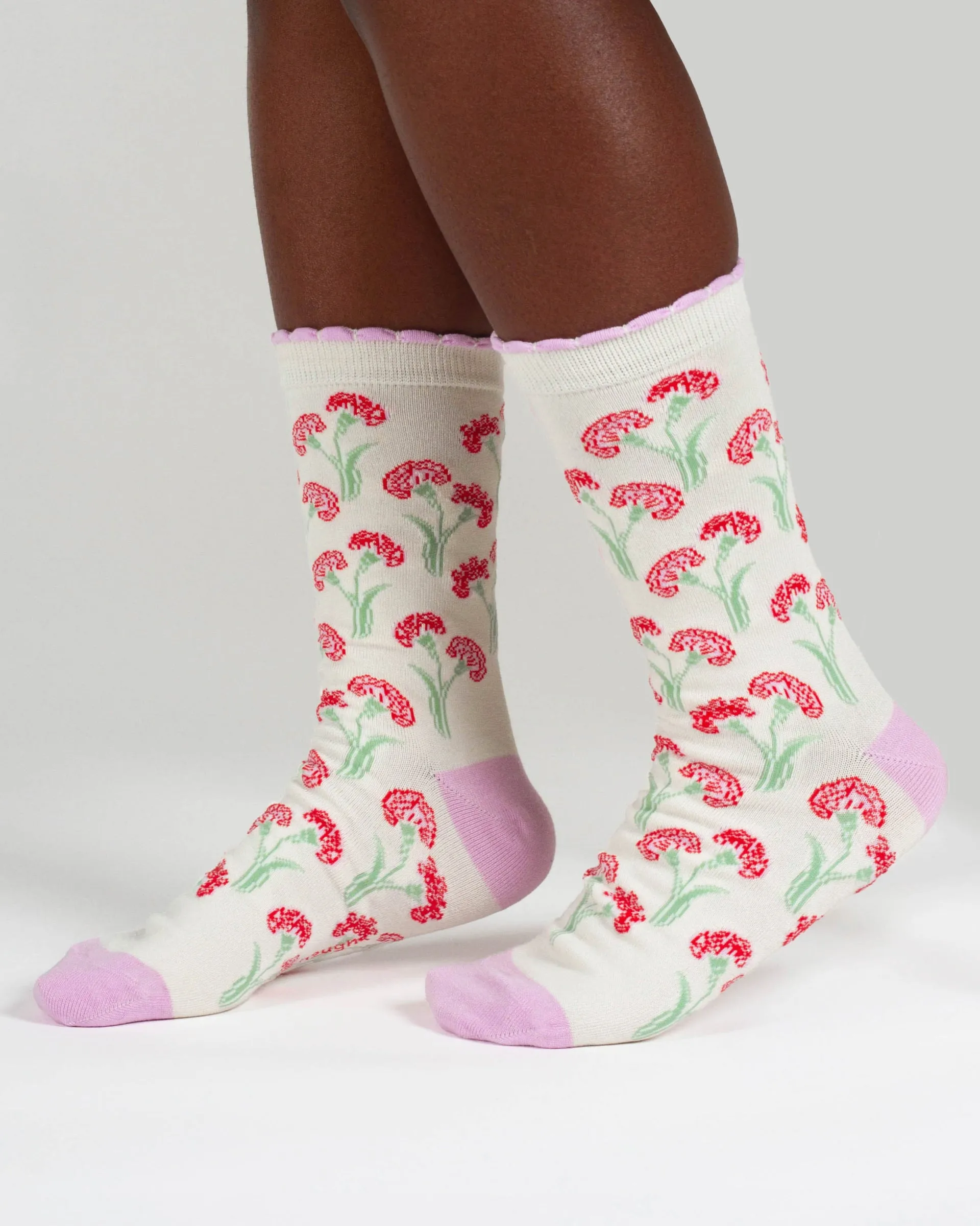 Womens Birth Flower Sock - Carnation