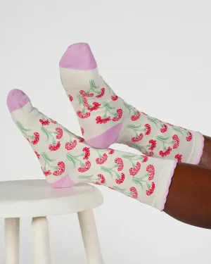 Womens Birth Flower Sock - Carnation