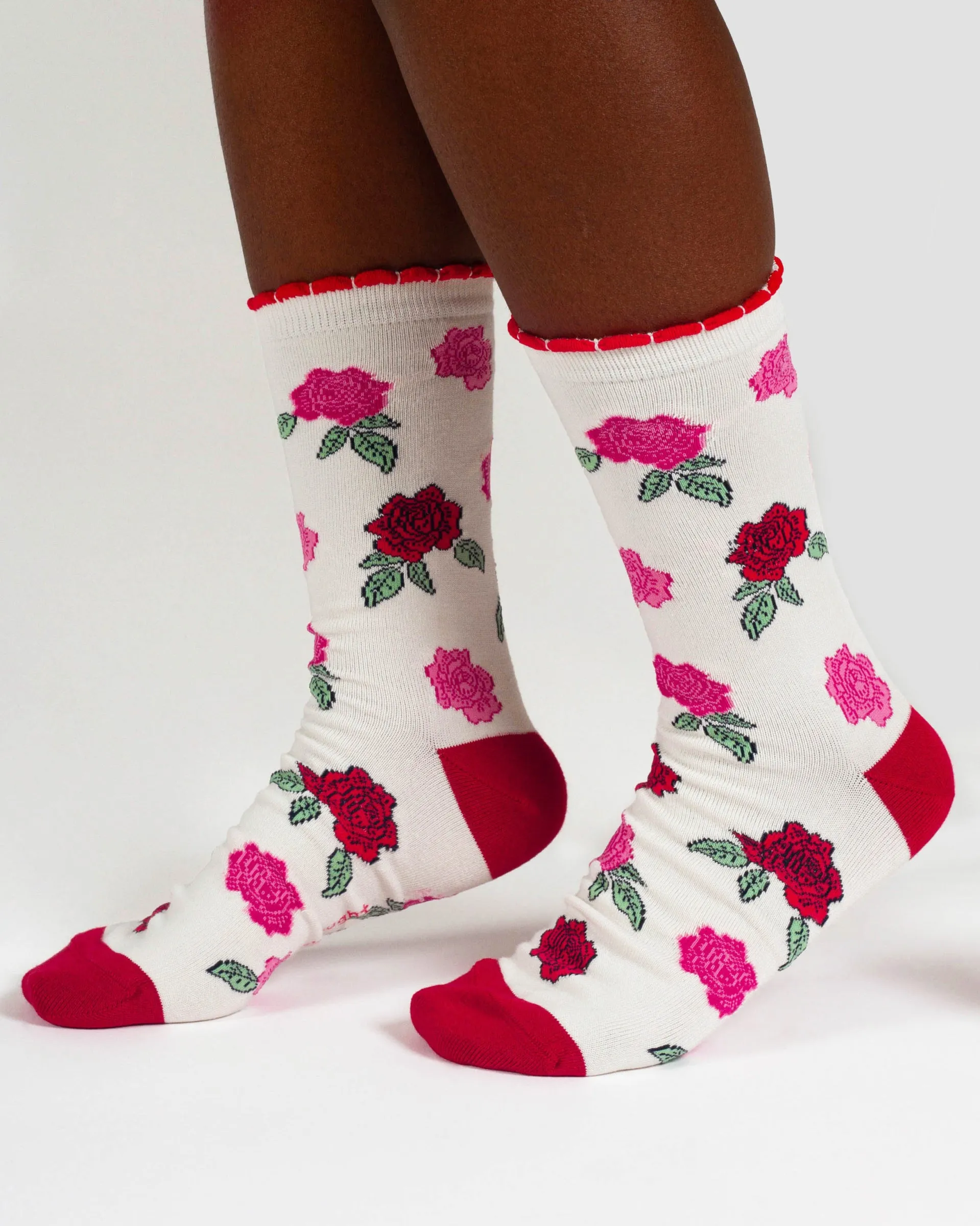 Womens Birth Flower Sock - Rose