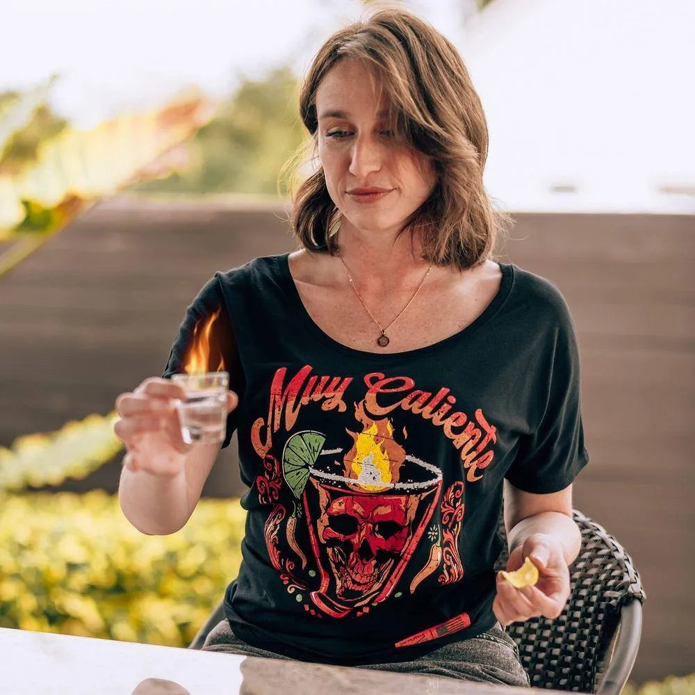Women's Muy Caliente Slouchy T-Shirt - Black