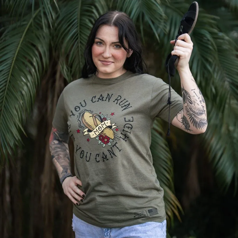 Women's You Can Run Boyfriend Fit T-Shirt - Military Green