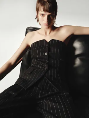 Wool Pinstripe Waistcoat