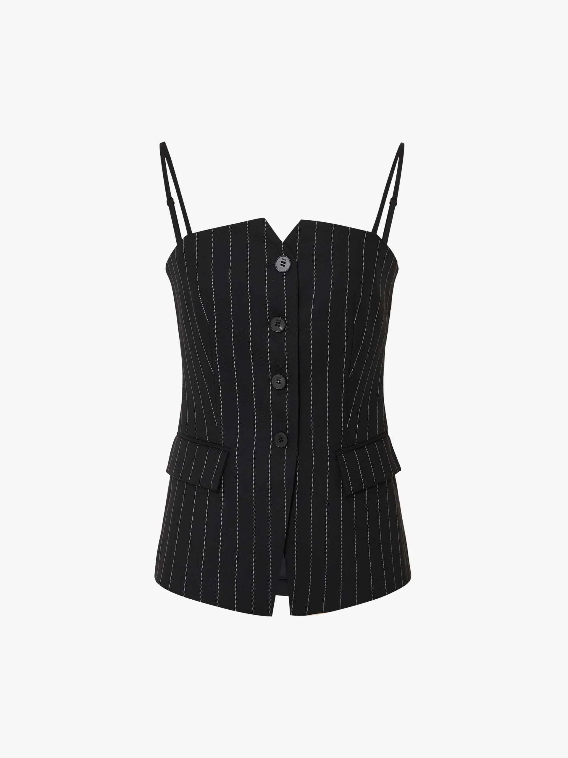 Wool Pinstripe Waistcoat