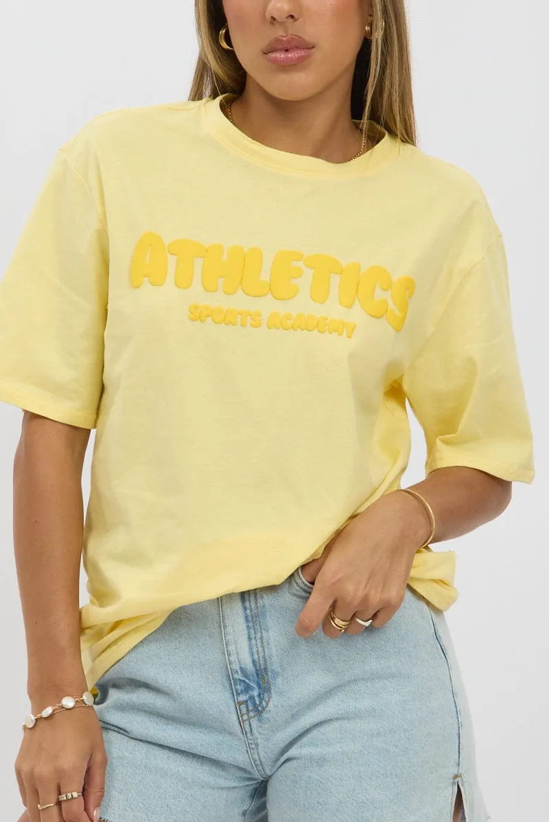 Yellow Graphic Tee Short Sleeve