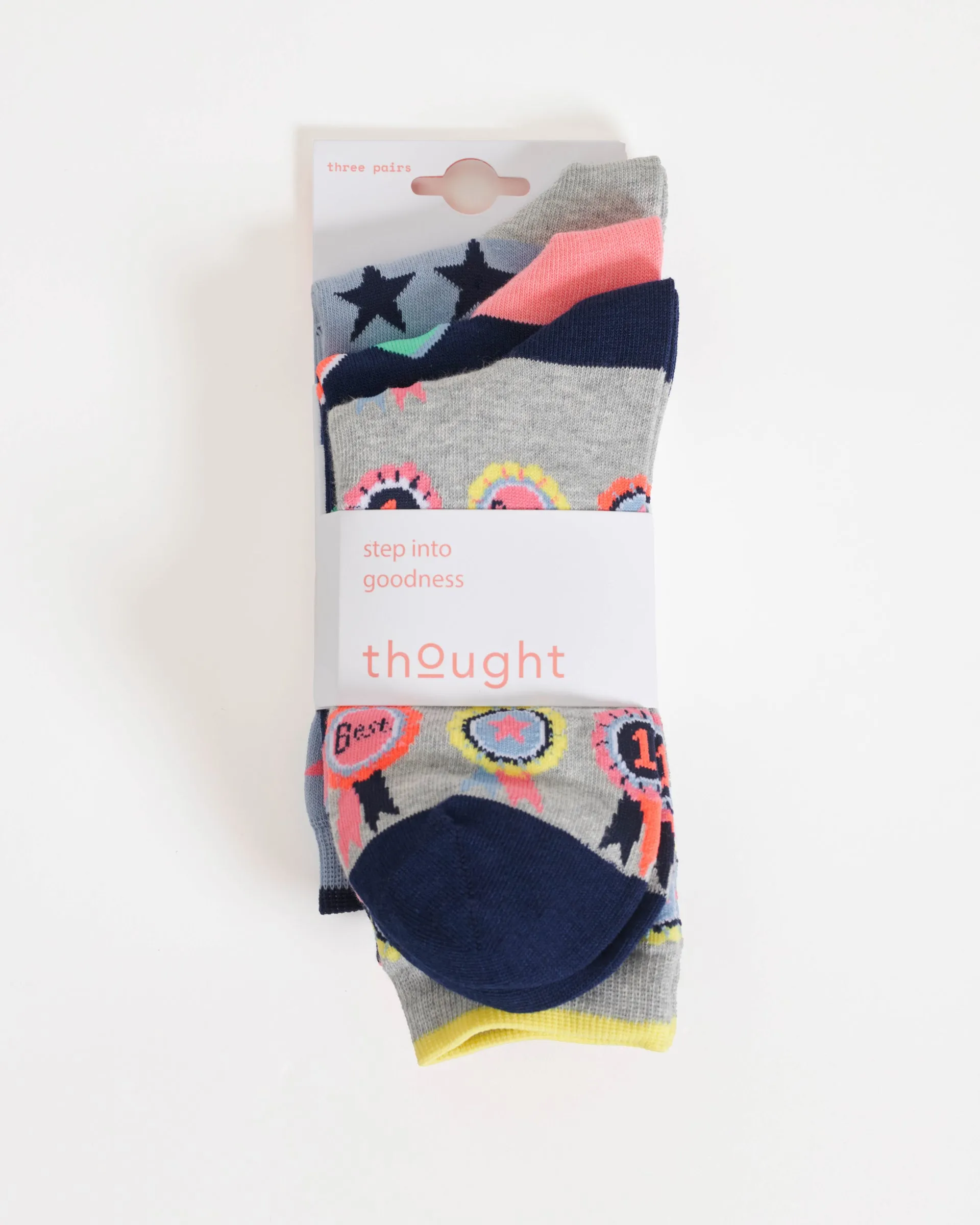 Youre The Best Bamboo 3 Pack of Socks - Grey/Blue