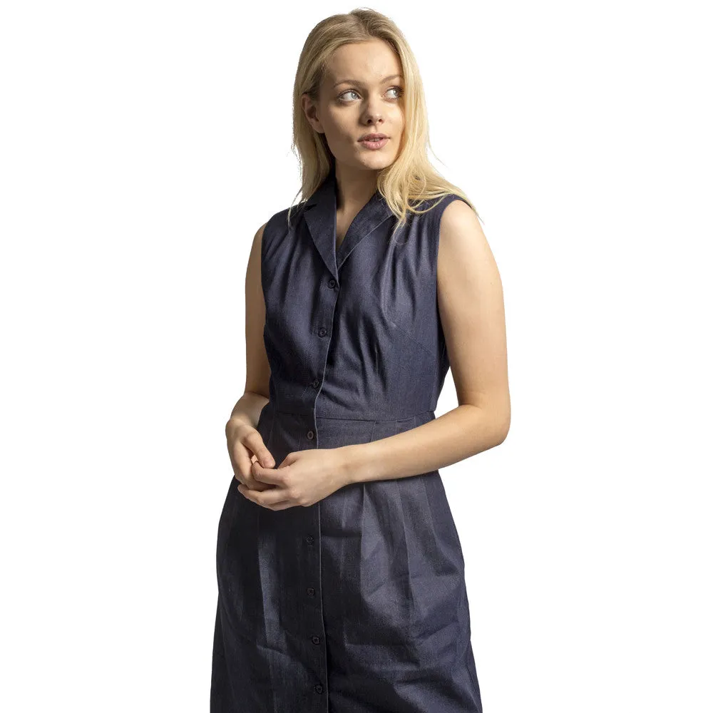 Yvonne Shirt Dress Dark Denim